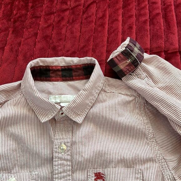Burberry Cotton Button-down Collared Shirt 2 Pockets unisex 🇬🇧 size 6 y/o - Picture 15 of 17